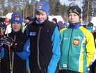 Rasmus Saarenpää, Juho Salmela ja Patrik Ahola hiihtivät Hopeasompaviestissä hienosti sijalle kuusi.